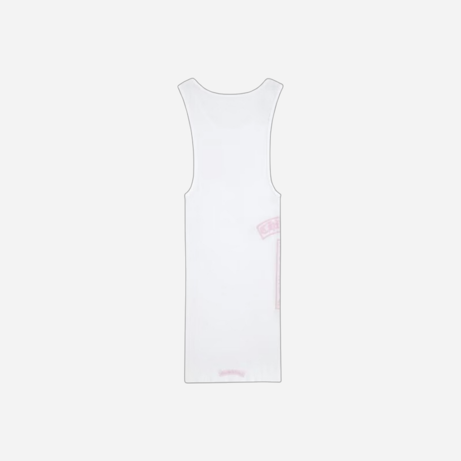 Chrome Hearts T Bar Rib Tank White Pink