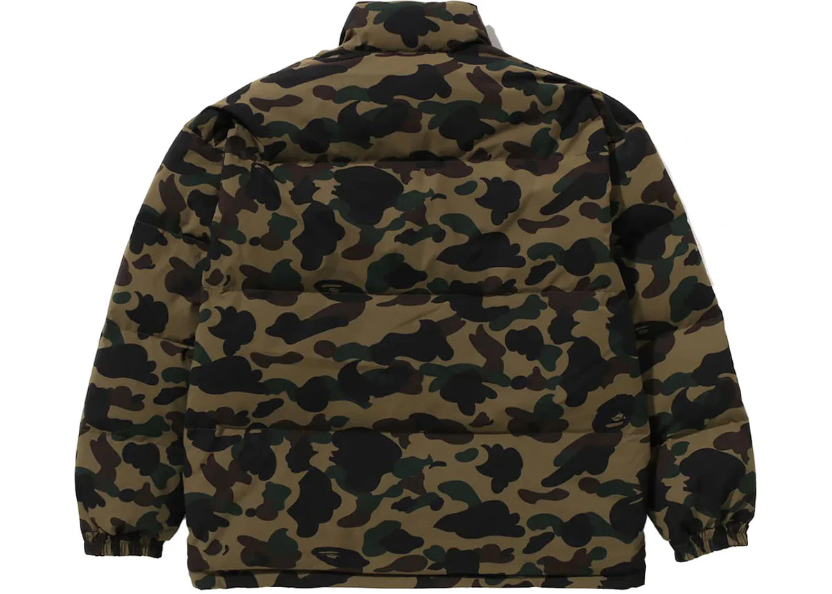 Bape 1St Camo Reversible Down Jacket Green