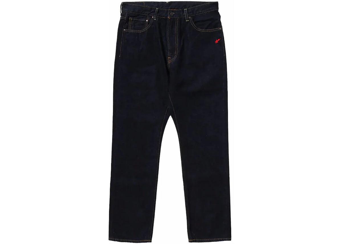 Bape Sta Ape Head Regular Fit Denim Pants Indigo