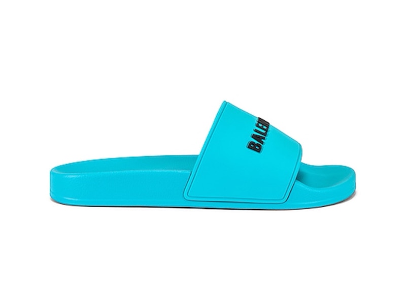 Balenciaga Pool Slides Turquoise