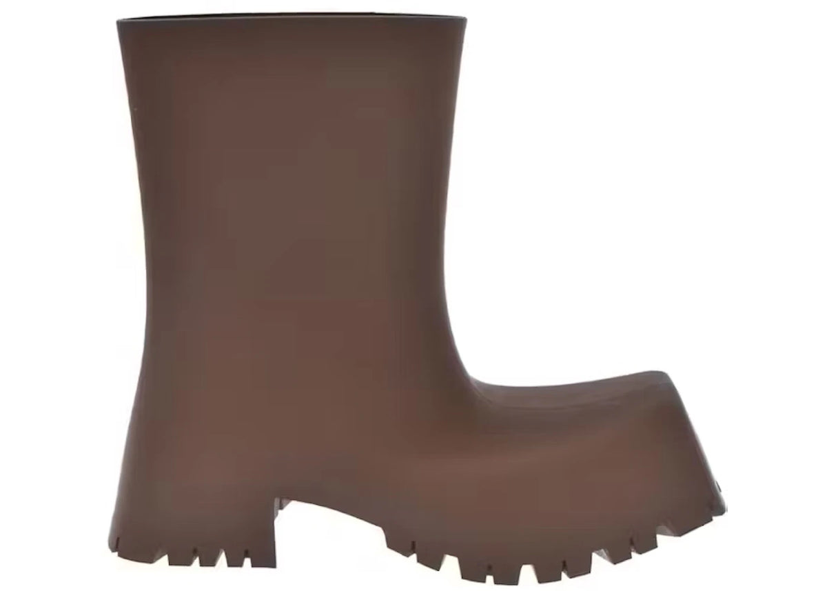 Balenciaga Trooper Rubber Boot Brown