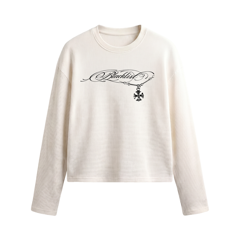 Blacklist Essence Waffle T-Shirt Off White