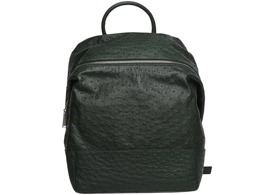 Bottega Veneta Ostrich Leather Backpack Green