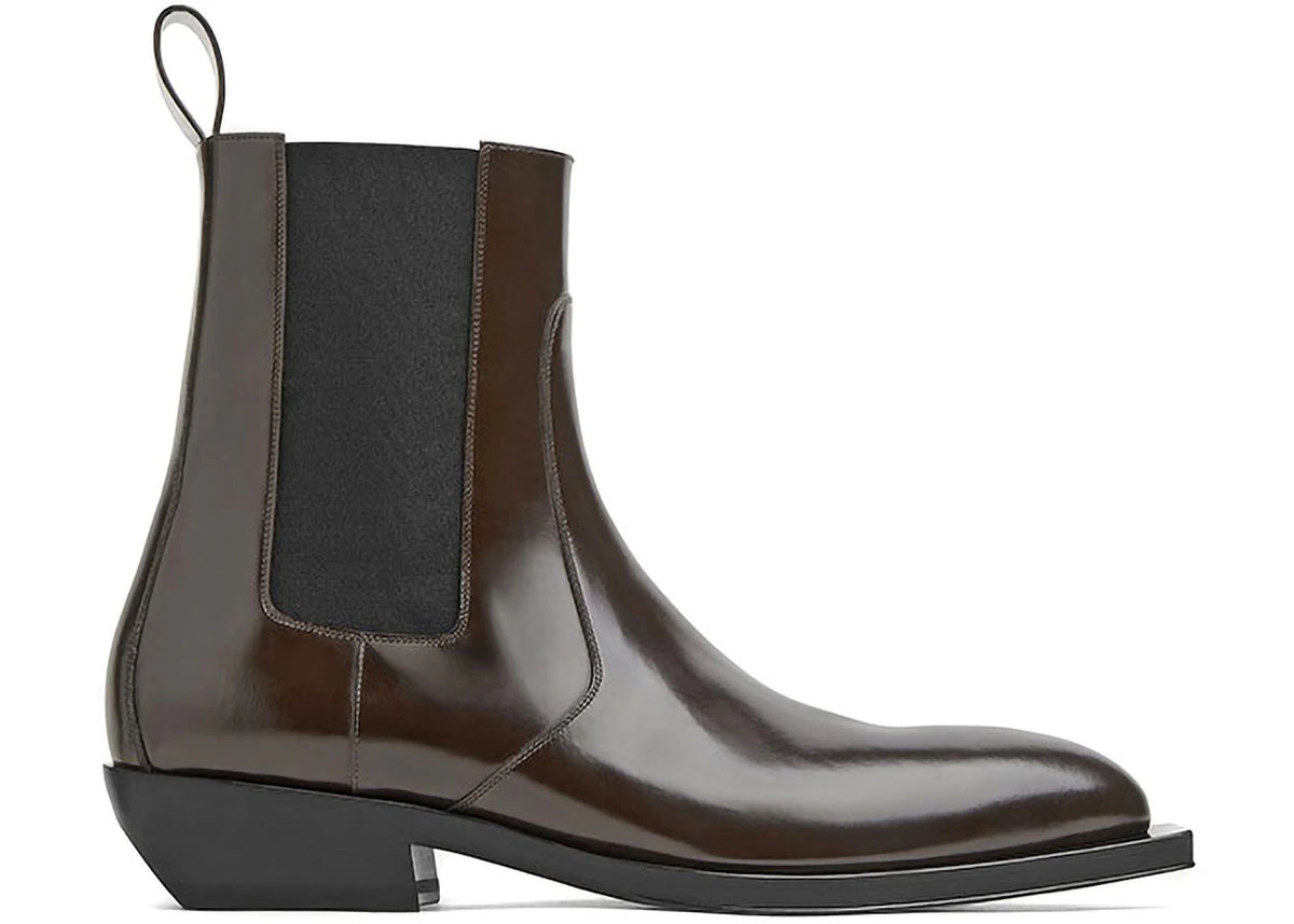 Bottega Veneta Pointed Toe Chelsea Boot Brown
