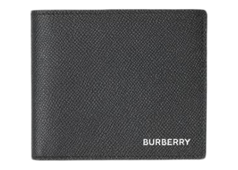 Burberry Grainy Leather International Bifold Wallet Black