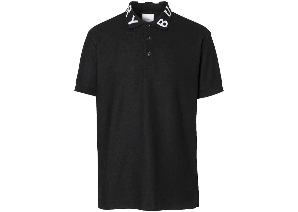 Burberry Ryland Collar Logo Polo Black