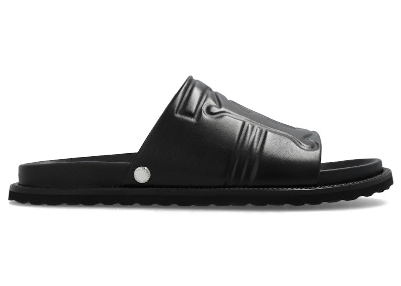 Burberry Thornton Leather Slides Black