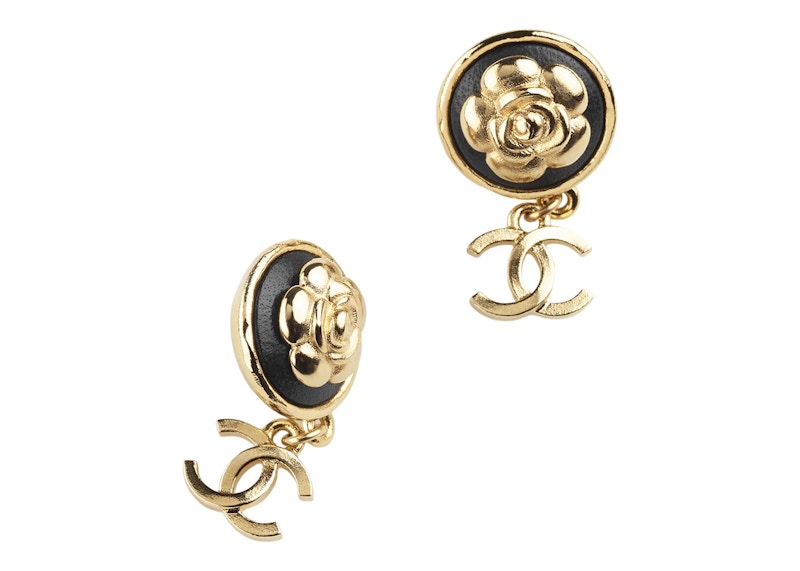 Chanel Metal Earrings AB8977 Black/Gold