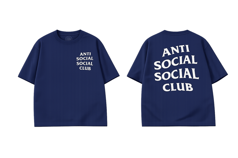 Anti Social Social Club logo T-Shirt Navy