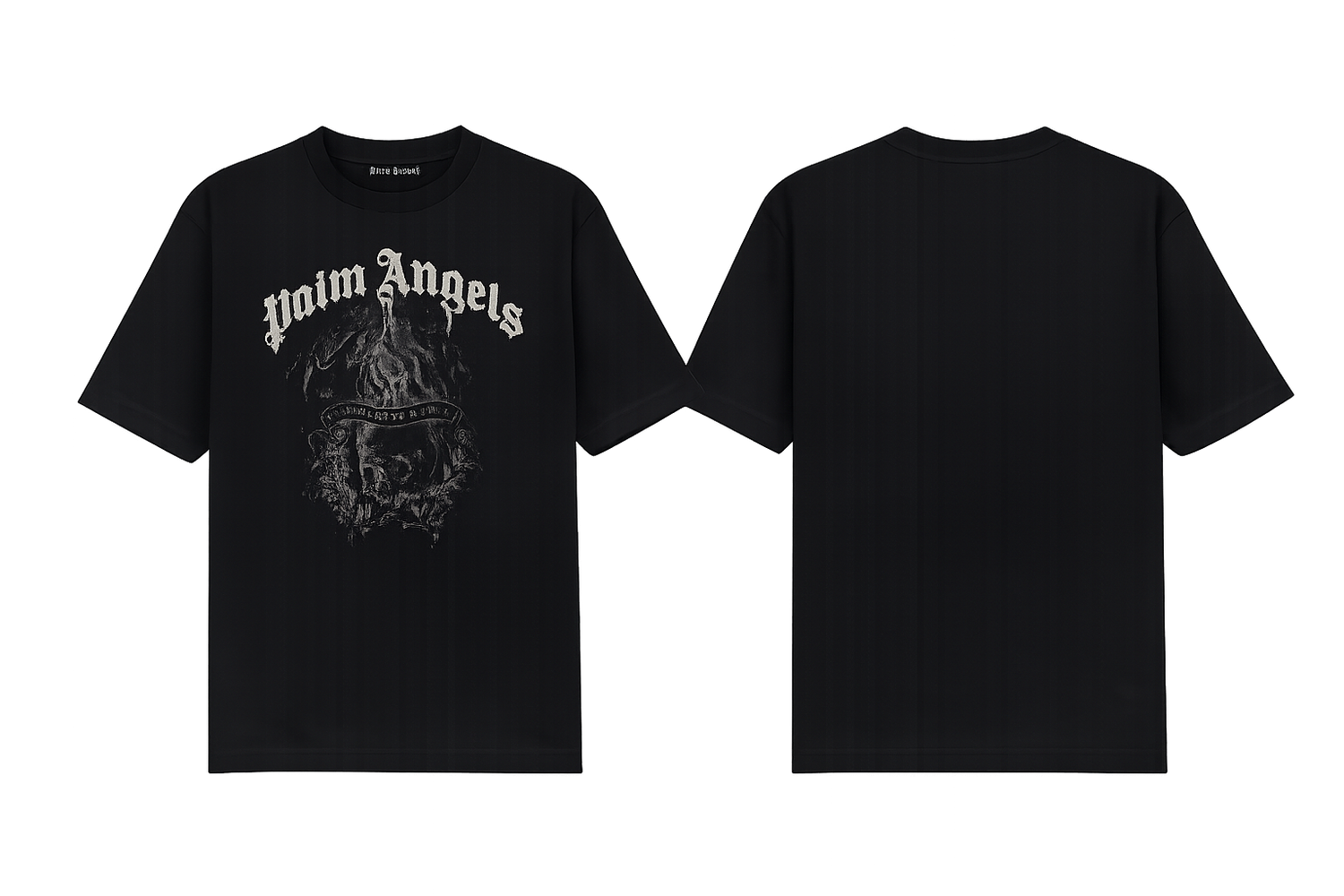 Palm Angels Statement Pencil cotton T-Shirt black