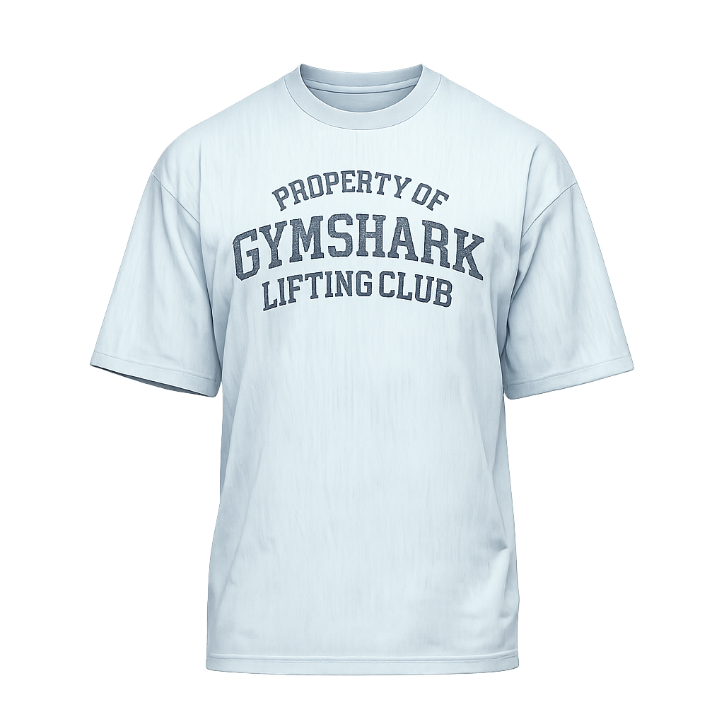 Gymshark Lightweight Slub Textured T-Shirt oversized fit Smoke Blue