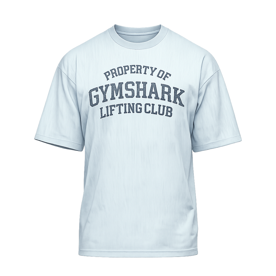 Gymshark Lightweight Slub Textured T-Shirt oversized fit Smoke Blue