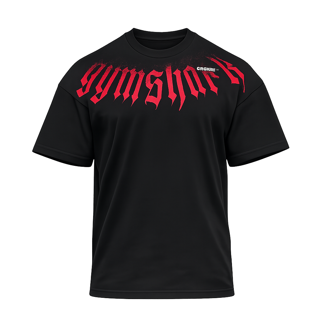 Gymshark Fade Graphic T-Shirt extreme oversized fit GS Black