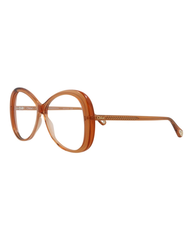 Chloe Round-Frame Bio Acetate Optical Frames Orange Orange Transparent (CH0011O-30009851-001)