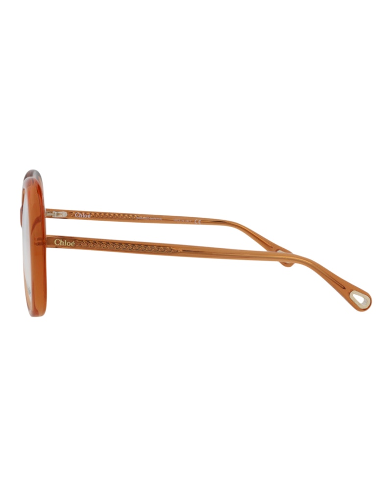 Chloe Round-Frame Bio Acetate Optical Frames Orange Orange Transparent (CH0011O-30009851-001)