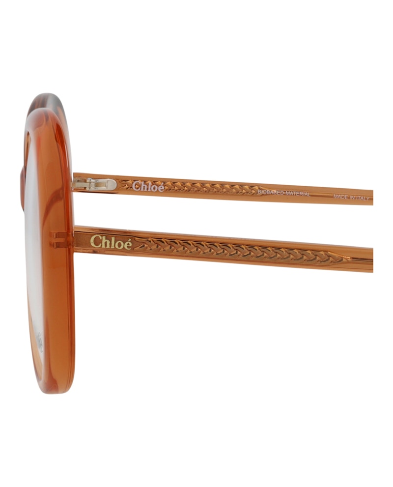 Chloe Round-Frame Bio Acetate Optical Frames Orange Orange Transparent (CH0011O-30009851-001)