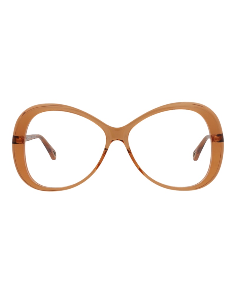 Chloe Round-Frame Bio Acetate Optical Frames Orange Orange Transparent (CH0011O-30009851-001)