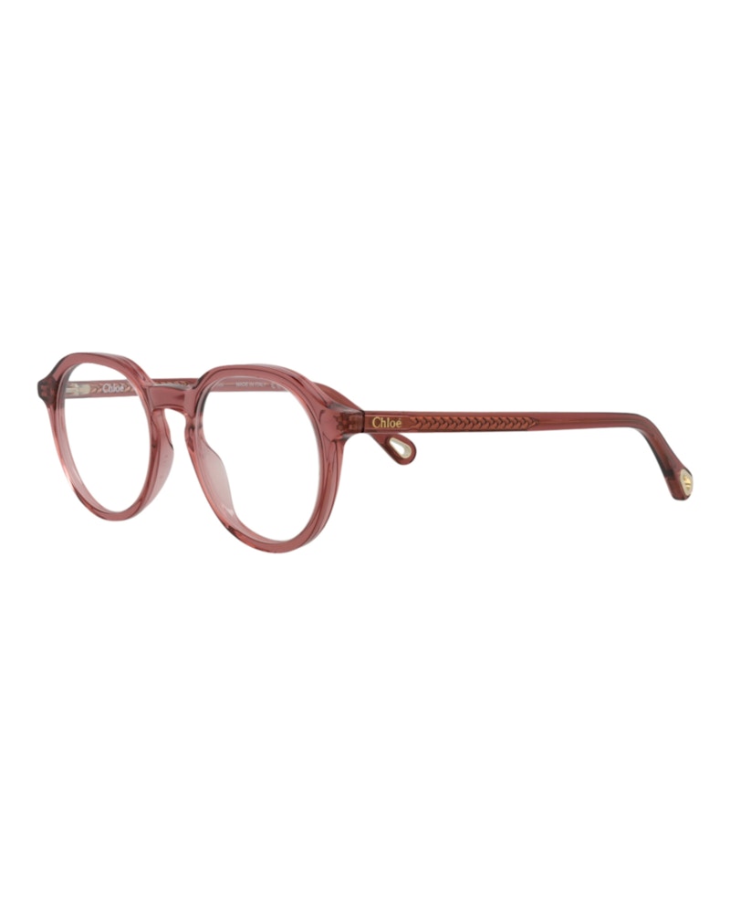 Chloe Round-Frame Bio Acetate Optical Frames Pink Pink Transparent (CH0012O-30009838-002)