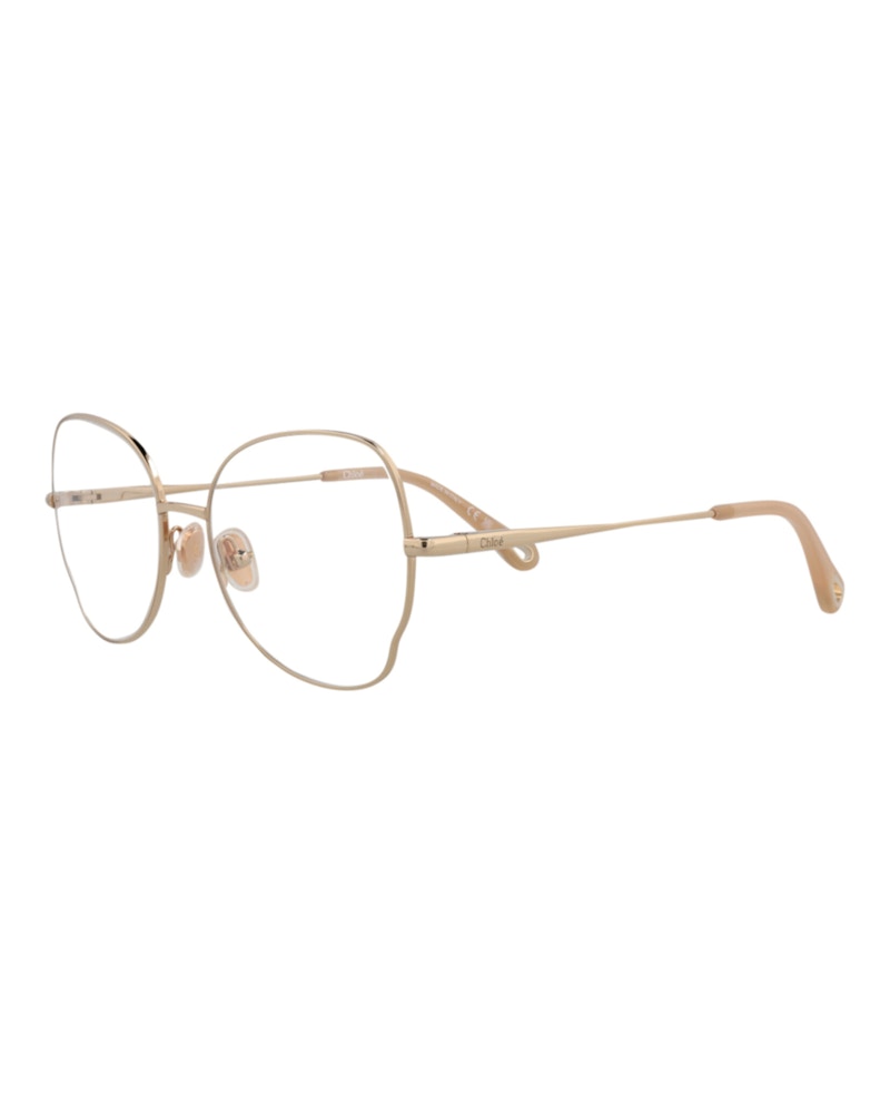Chloe Round-Frame Metal Optical Frames Gold Gold Transparent (CH0098O-30012434-002)