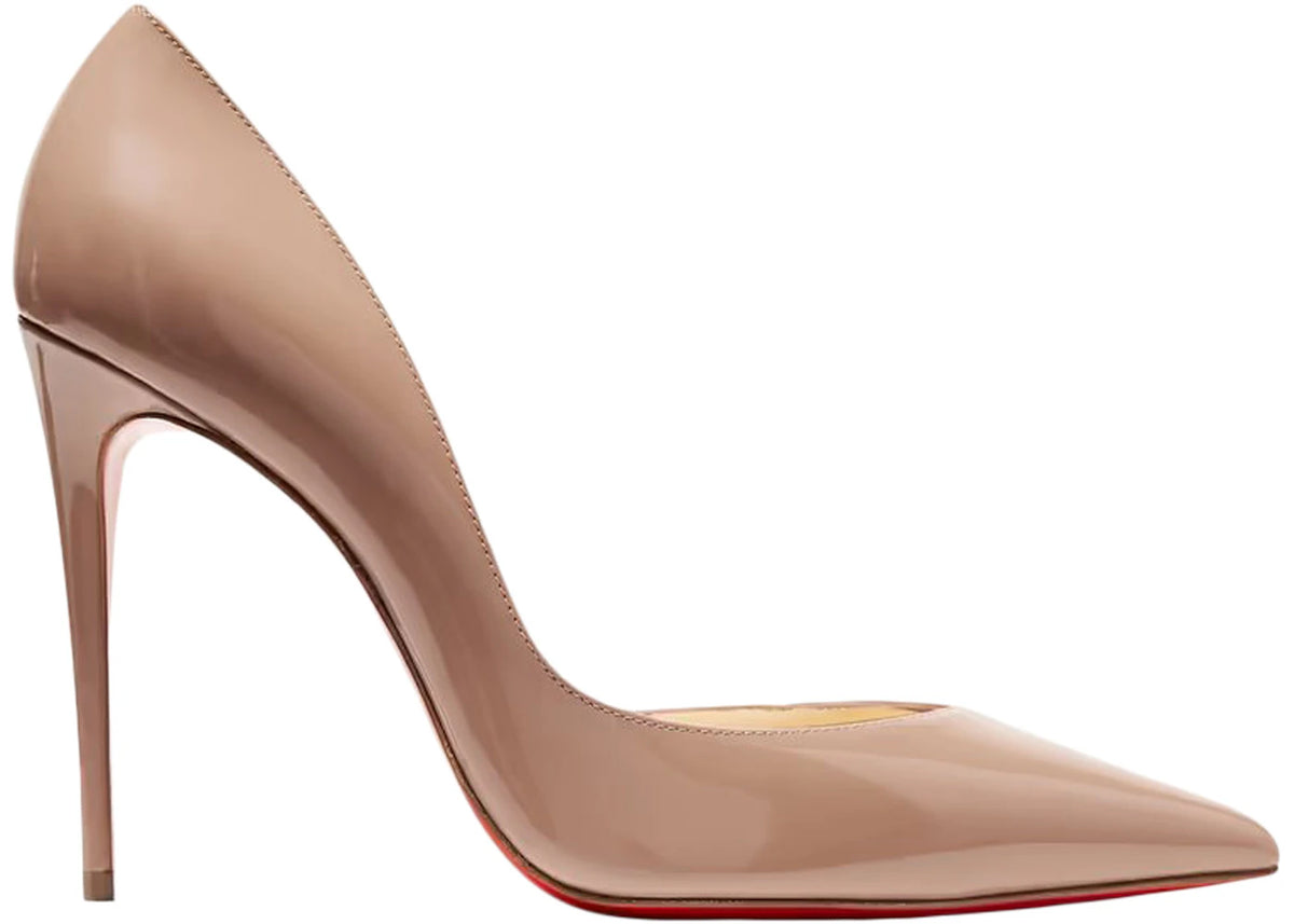 Christian Louboutin Iriza 100mm Pump Nude Patent Leather
