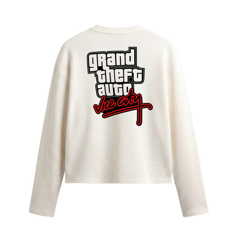 City Off Domes Liberty Script Waffle T-shirt Off White