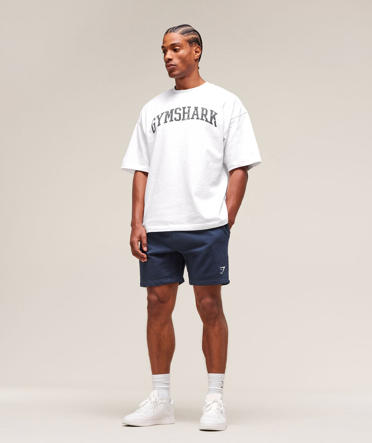 Gymshark Crest 7" Shorts Navy