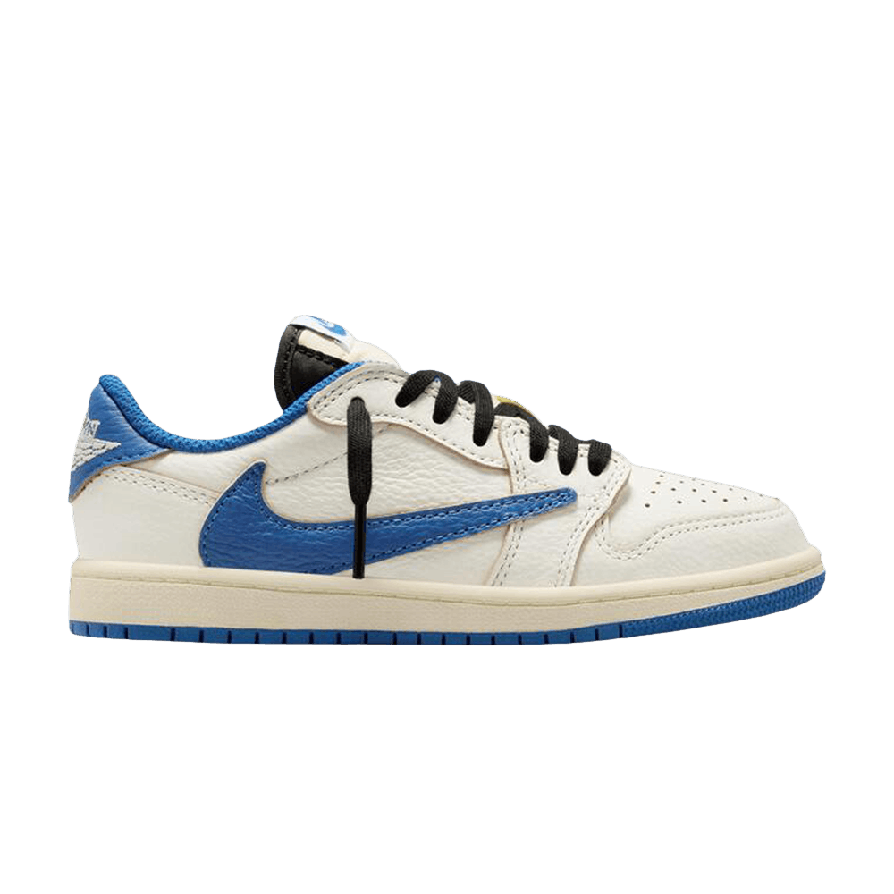 Fragment Design x Travis Scott x Air Jordan 1 Retro Low OG SP PS Sail Military Blue