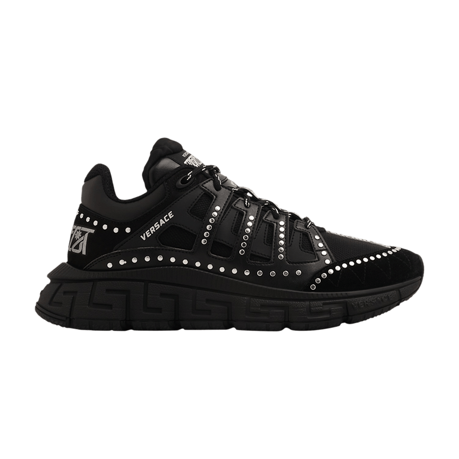 Versace Trigreca Black Silver Studs