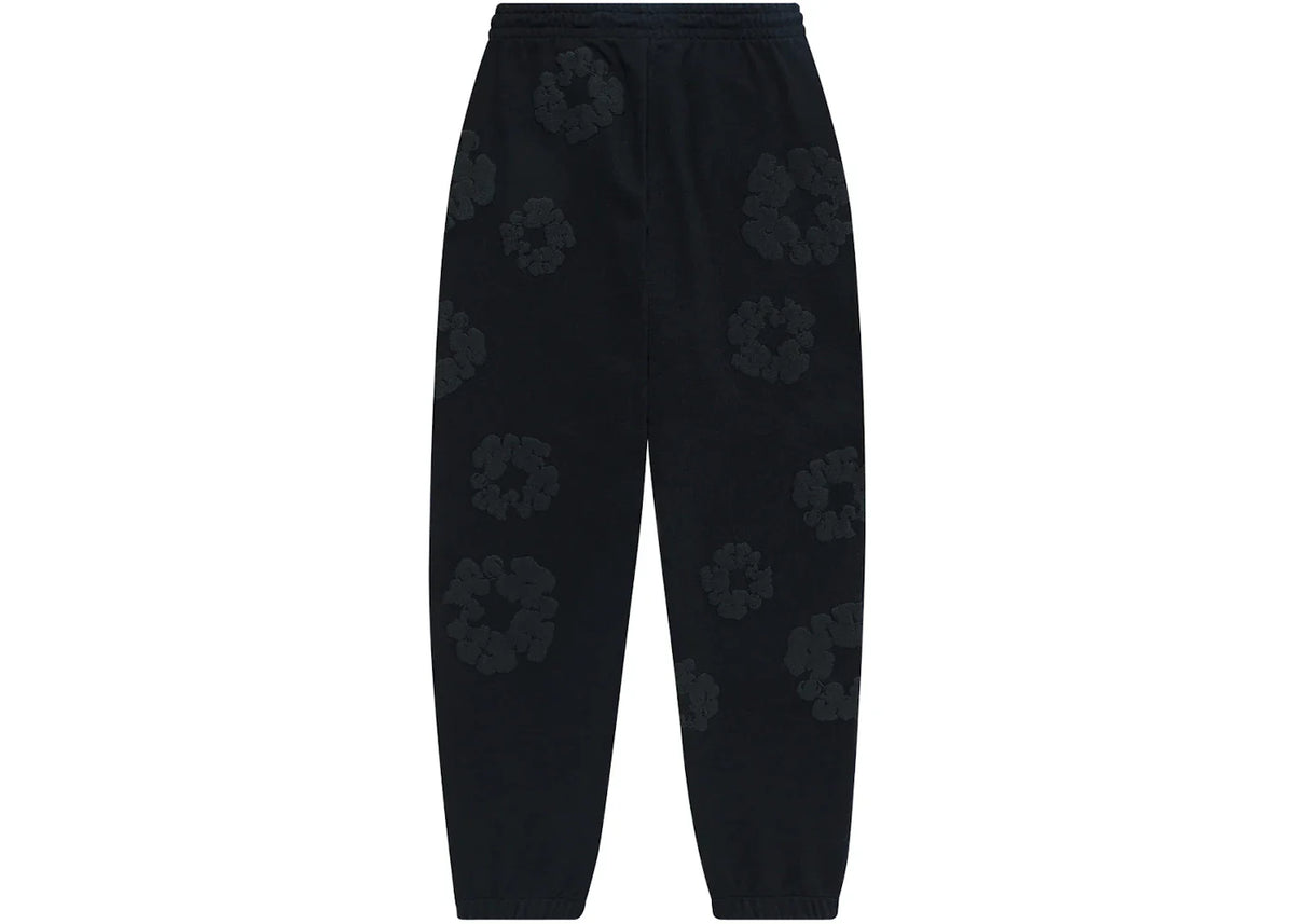 Denim Tears Cotton Wreath Sweatpants Black Monochrome
