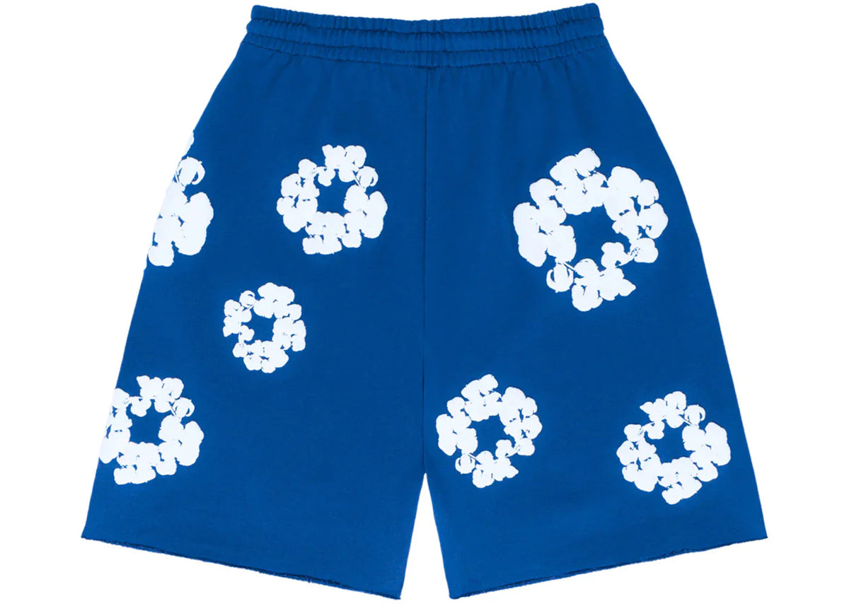 Denim Tears The Cotton Wreath Shorts Royal Blue