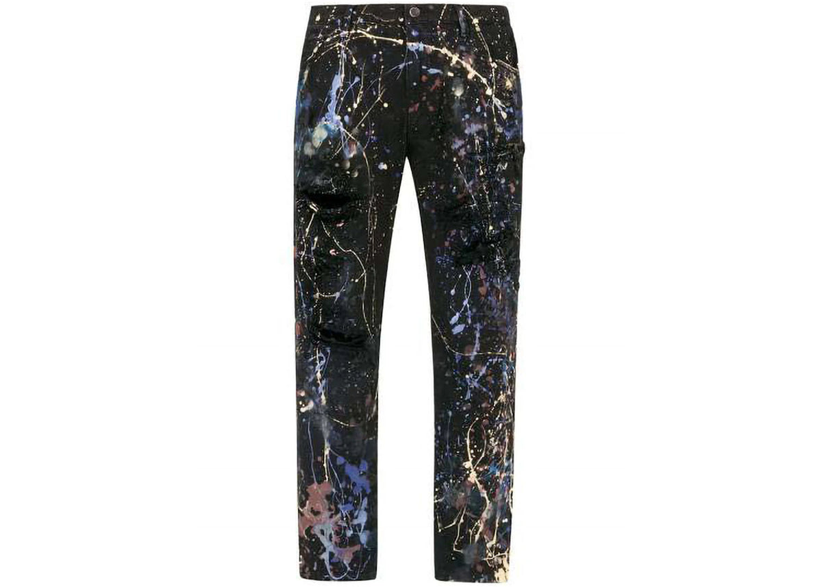 Dolce & Gabbana Color Splash Effect Jeans Black/Multicolor