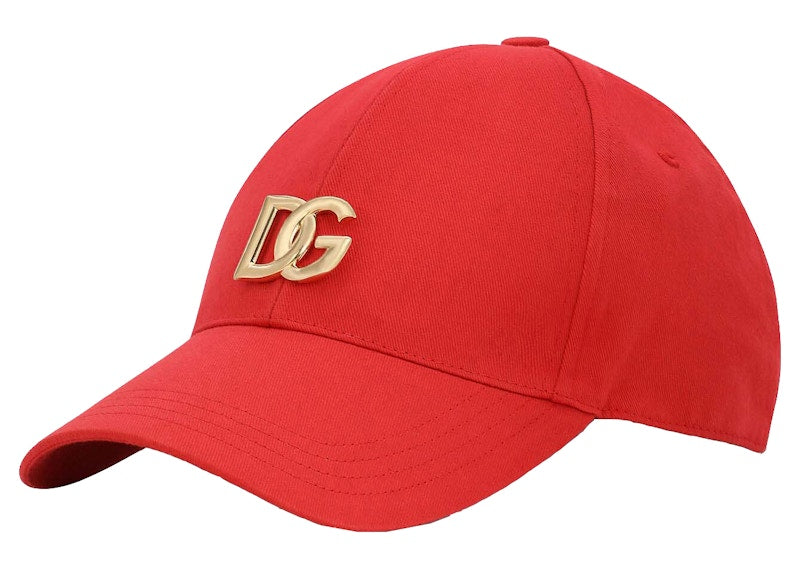 Dolce & Gabbana Cotton DG Patch Baseball Cap Red
