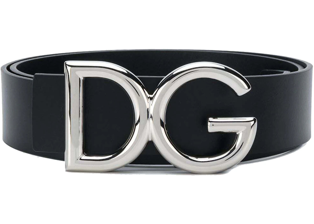 Dolce & Gabbana DG Logo Buckle Belt Black