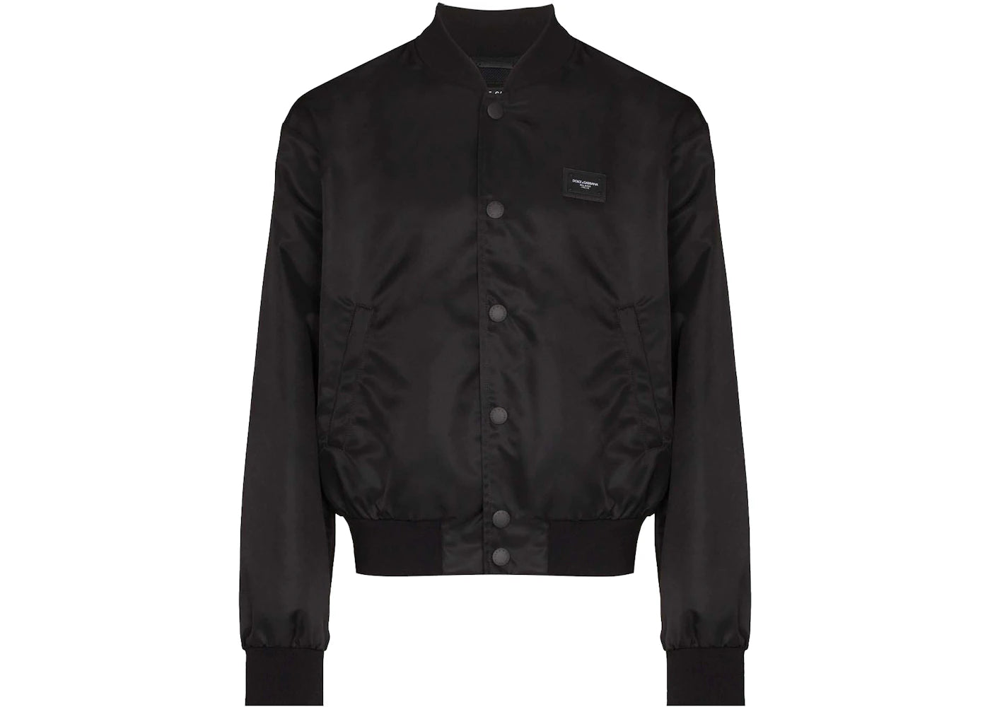 Dolce & Gabbana DG Plaque Bomber Jacket Black