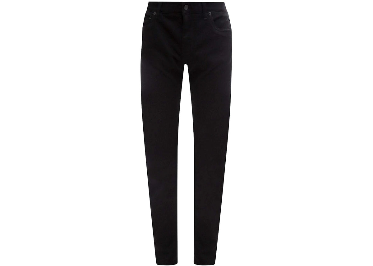 Dolce & Gabbana Man Stretch Cotton Back Embossed Logo Trousers Black