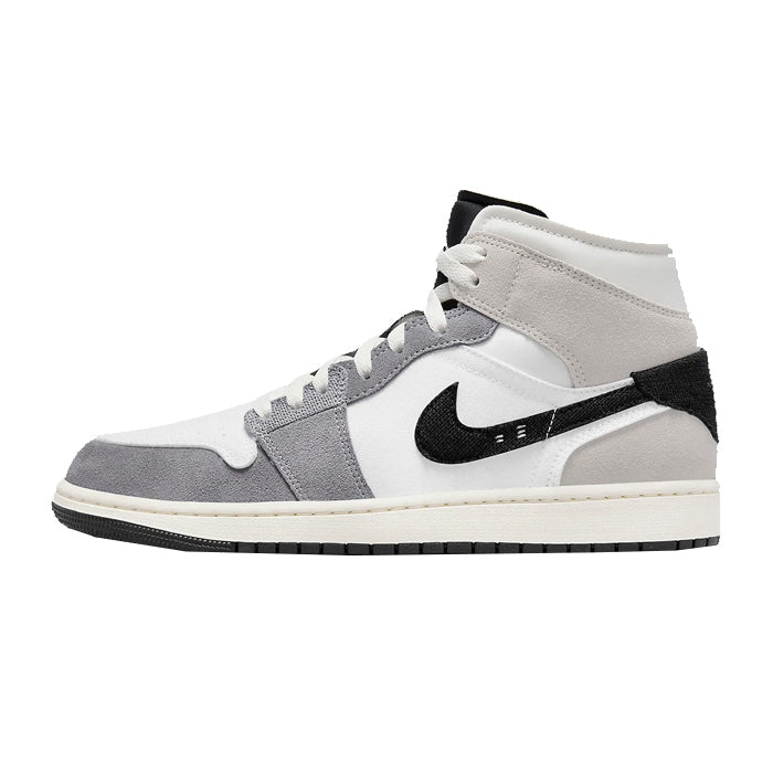 JORDAN 1 MID SE CRAFT WHITE CEMENT GREY BLACK