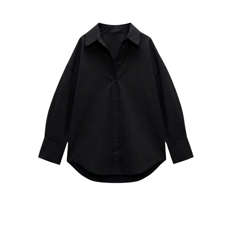 Elara Voss Black Relax Shirt