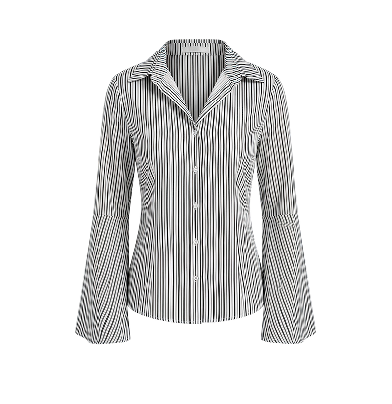 Elara Voss Tailored Gray Stripe