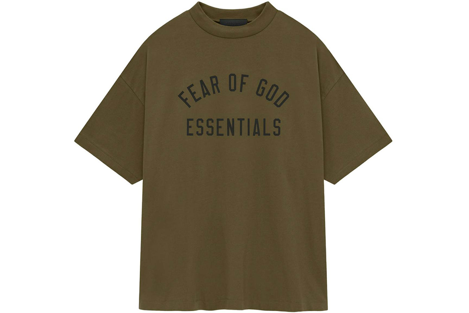 Fear of God Essentials Jersey Crewneck T-Shirt Olive