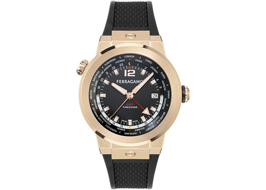 Ferragamo F-80 GMT Worldtime Silicone SFHA00324