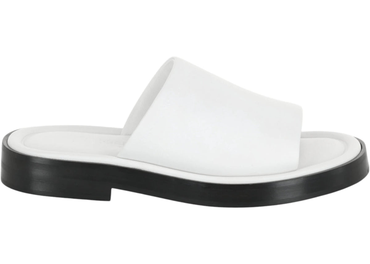 Ferragamo Giunone Leather Slides White (Women's)