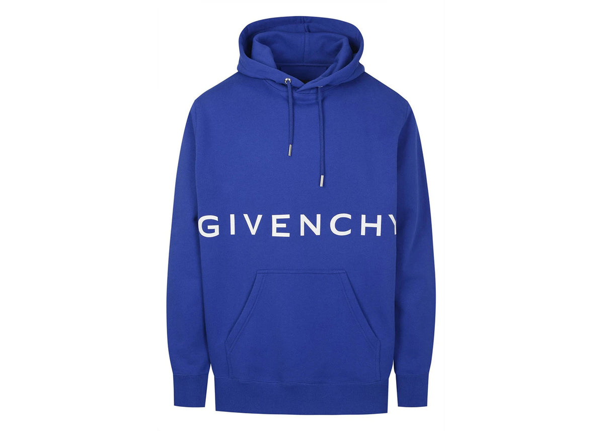 Givenchy Classic Fit Bonded Hoodie Ocean Blue