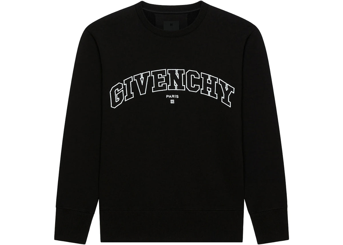 Givenchy College Slim Fit Crewneck Sweatshirt Black