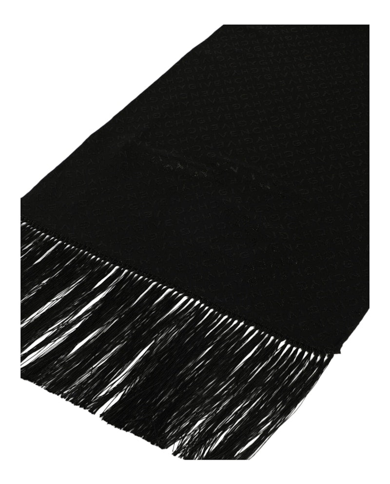 Givenchy Diagonal Logo Evening Scarf Black