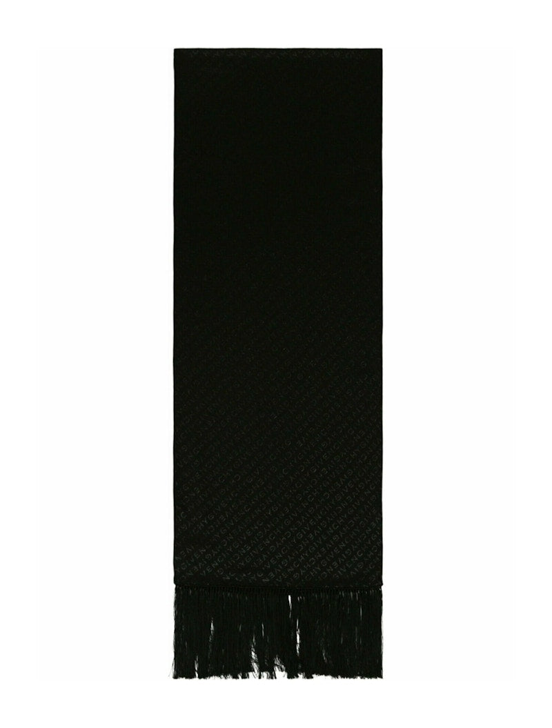 Givenchy Diagonal Logo Evening Scarf Black