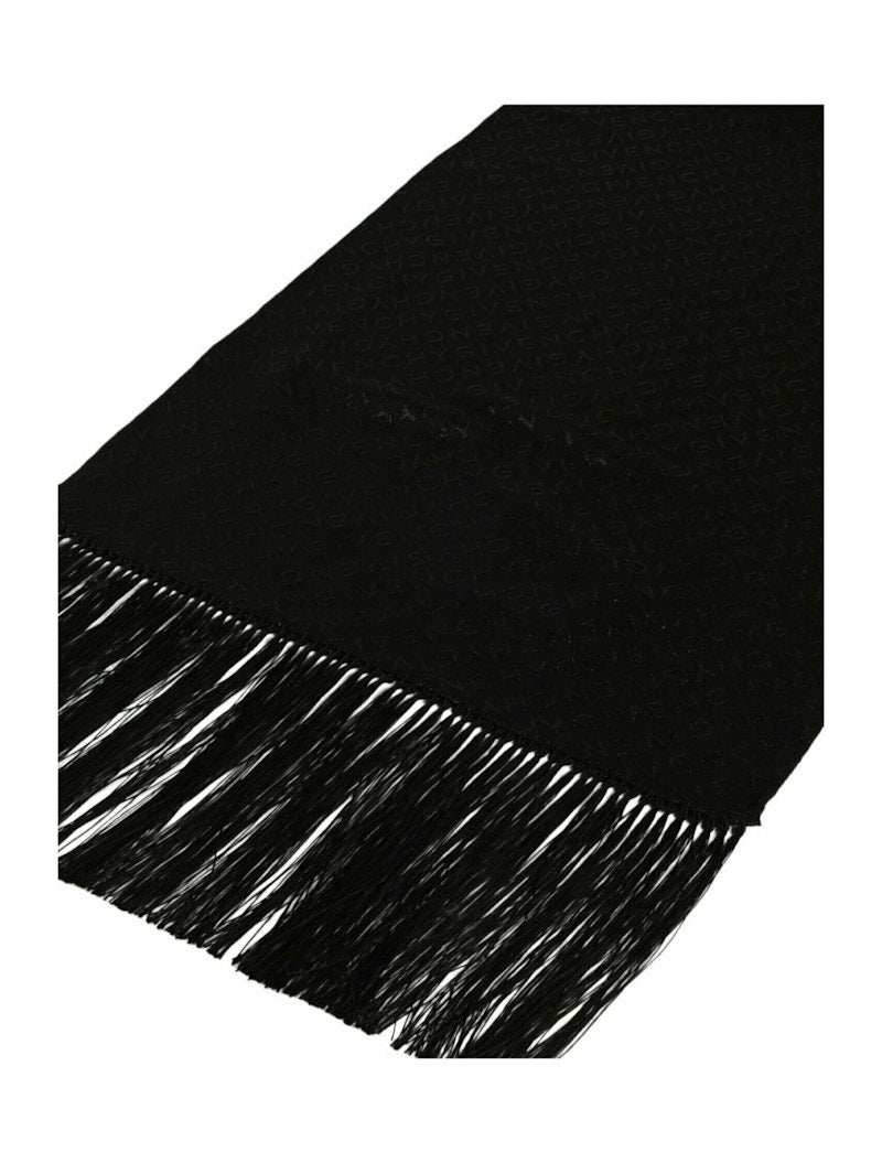 Givenchy Diagonal Logo Evening Scarf Black