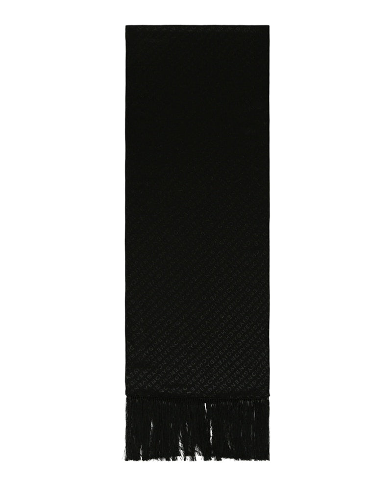 Givenchy Diagonal Logo Evening Scarf Black