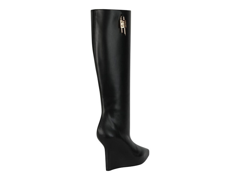 Givenchy G-Lock Knee-High Wedge Boots Black (Women's)