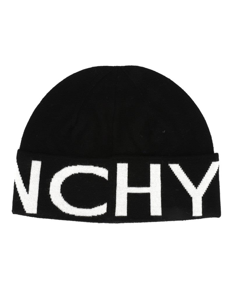 Givenchy Jacquard Logo Beanie Black/White