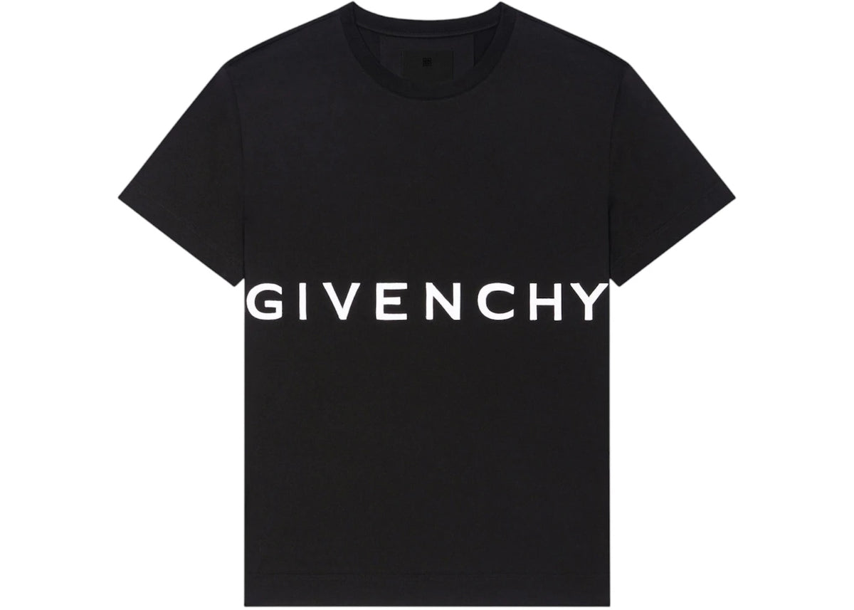 Givenchy Oversized Logo Embroidered T-Shirt Black